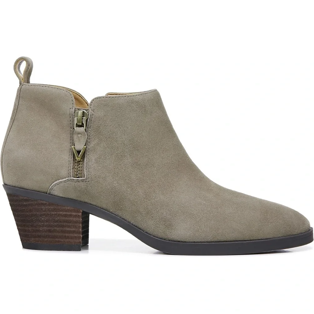 NWOB $169 Waterproof Vionic Cecily Suede Bootie - Stone - - Picture 3 of 13